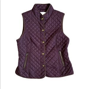 Purple Quilted Bass Vest